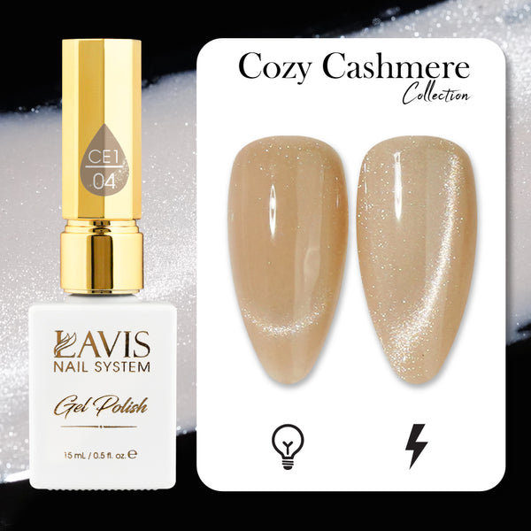 LAVIS Cat Eyes CE1 - 04 - Gel Polish 0.5 oz - Cozy Cashmere Collection