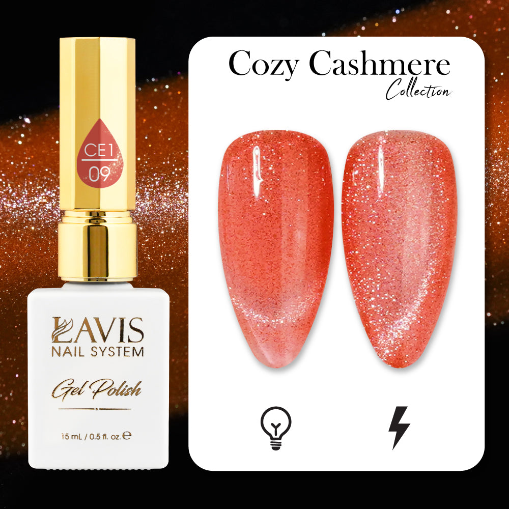 LAVIS Cat Eyes CE1 - 09 - Gel Polish 0.5 oz - Cozy Cashmere Collection