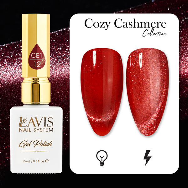 LAVIS Cat Eyes CE1 - 12 - Gel Polish 0.5 oz - Cozy Cashmere Collection