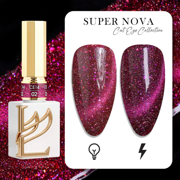 LAVIS Cat Eyes CE14 - 02 (Ver1) - Gel Polish 0.5 oz - Super Nova Collection