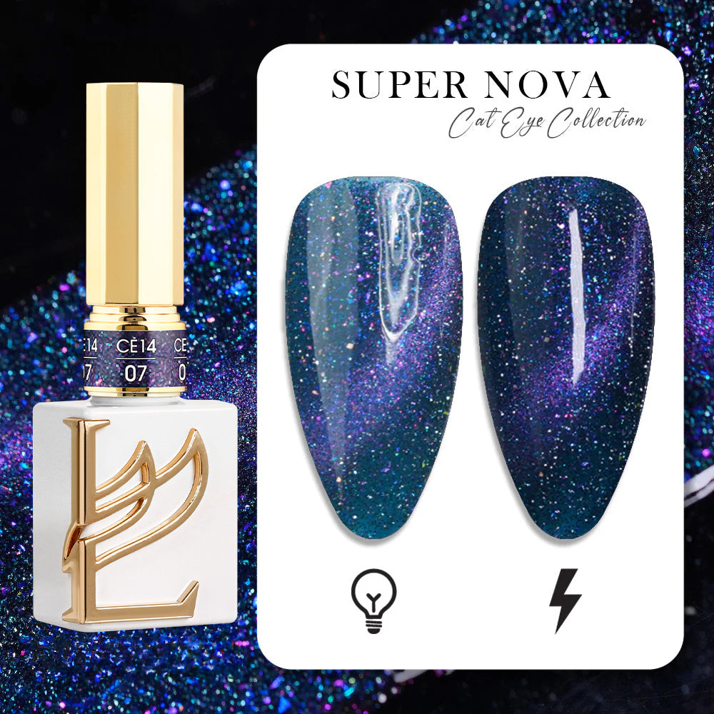 LAVIS Cat Eyes CE14 - 07 (Ver1) - Gel Polish 0.5 oz - Super Nova Collection