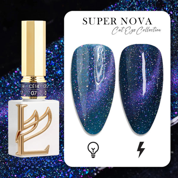 LAVIS Cat Eyes CE14 - 07 (Ver1) - Gel Polish 0.5 oz - Super Nova Collection