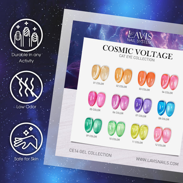 LAVIS Cat Eyes CE14 - 03 - Gel Polish 0.5 oz - Cosmic Voltage Collection