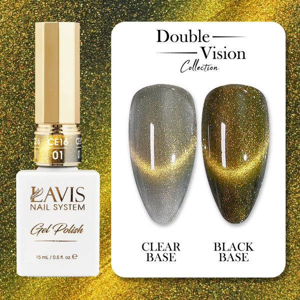 LAVIS Cat Eyes CE16 - 01 - Gel Polish 0.5 oz - Double Vision Collection