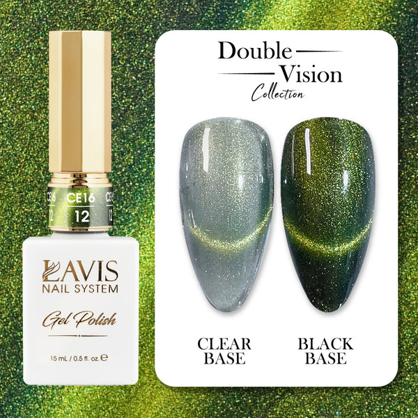 LAVIS Cat Eyes CE16 - 12 - Gel Polish 0.5 oz - Double Vision Collection