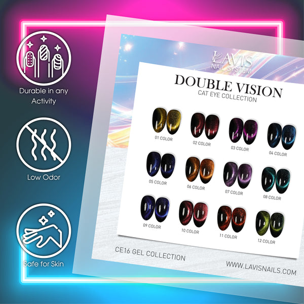 LAVIS Cat Eyes CE16 - 11 - Gel Polish 0.5 oz - Double Vision Collection