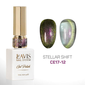 LAVIS Cat Eyes CE17 - Set 12 - Gel Polish 0.5 oz - Stellar Shift Collection