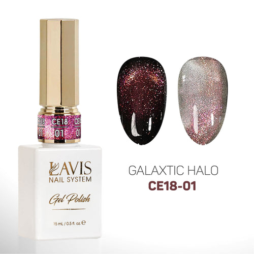 LAVIS Cat Eyes CE18 - Set 12 - Gel Polish 0.5 oz - Galaxtic Halo Collection