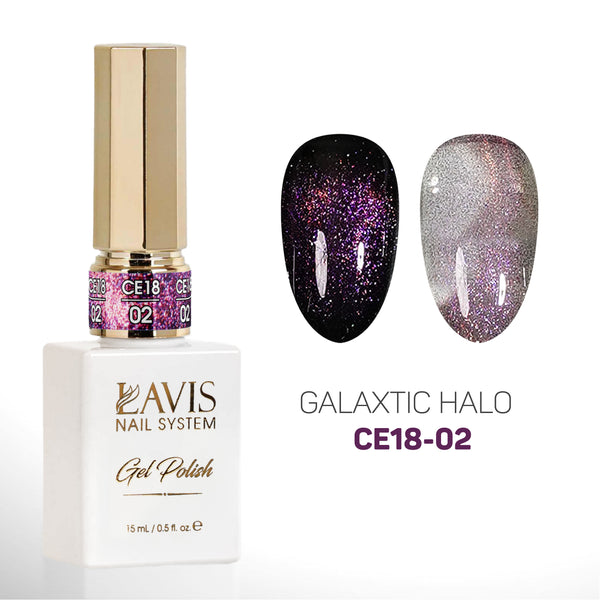 LAVIS Cat Eyes CE18 - Set 12 - Gel Polish 0.5 oz - Galaxtic Halo Collection