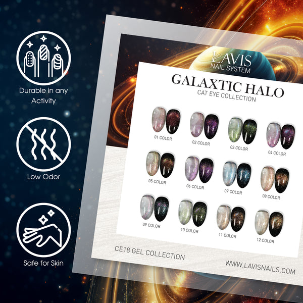 LAVIS Cat Eyes CE18 - 12 - Gel Polish 0.5 oz - Galaxtic Halo Collection