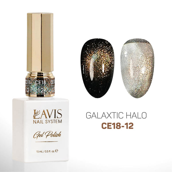 LAVIS Cat Eyes CE18 - Set 12 - Gel Polish 0.5 oz - Galaxtic Halo Collection