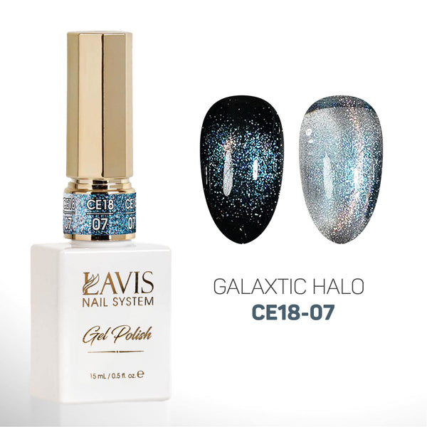 LAVIS Cat Eyes CE18 - Set 12 - Gel Polish 0.5 oz - Galaxtic Halo Collection