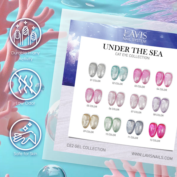 LAVIS Cat Eyes CE2 - 11 - Gel Polish 0.5 oz - Under The Sea