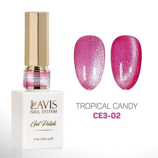 LAVIS Cat Eyes CE3 - 02 - Gel Polish 0.5 oz - Tropical Candy