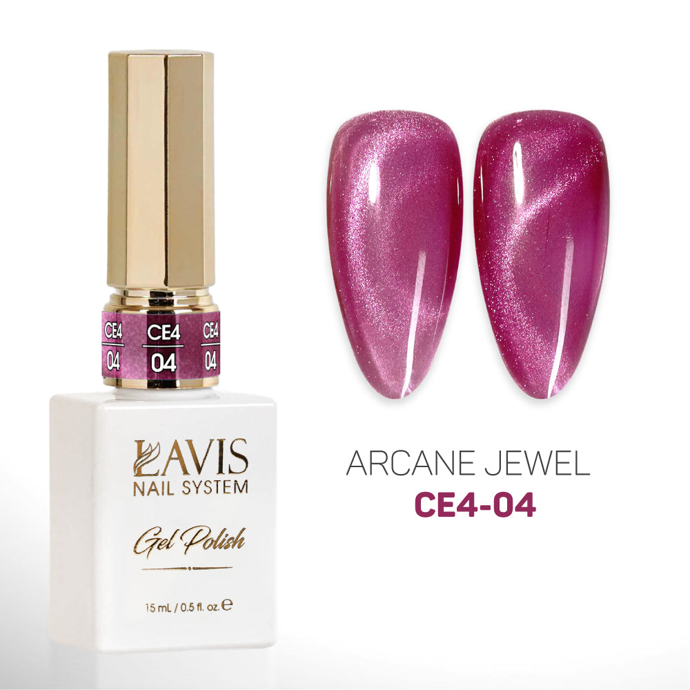 LAVIS Cat Eye - 04 Party Pink - Gel Polish 0.5 oz - Velvet Glow Collection