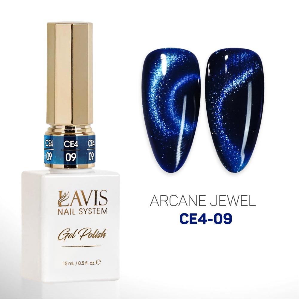 LAVIS Cat Eye - 09 Winter Night - Gel Polish 0.5 oz - Velvet Glow Collection