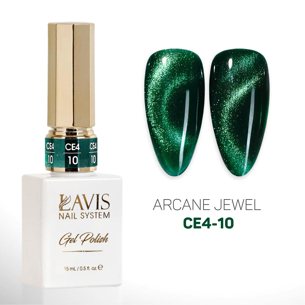 LAVIS Cat Eye - 10 Emerald Wish - Gel Polish 0.5 oz - Velvet Glow Collection