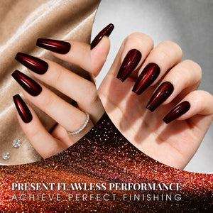 LAVIS Cat Eye Set 12 Colors Gel Polish 0.5 oz Velvet Glow Collection + FREE Magnet Stick + FREE Sample Color Chart