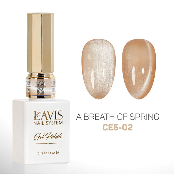 LAVIS Cat Eyes CE5 - 02 (Ver2) - Gel Polish 0.5 oz - A Breath Of Spring Collection