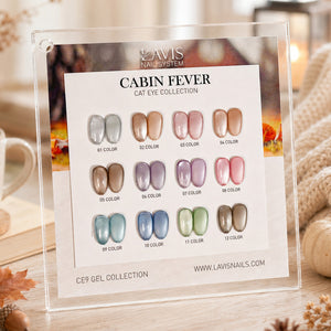 LAVIS 9D Cat Eyes CE9 - Gel Polish 0.5 oz - Cabin Fever Collection (12-Shade Set)