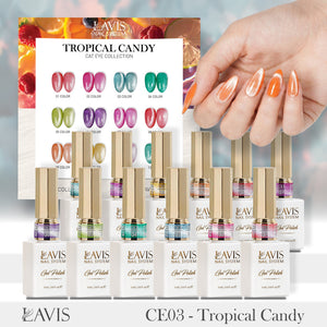 LAVIS 9D Cat Eyes CE3 - Gel Polish 0.5 oz - Tropical Candy Collection