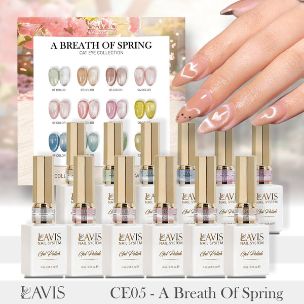 LAVIS 9D Cat Eyes CE5 (Ver2) - Gel Polish 0.5 oz - A Breath Of Spring Collection
