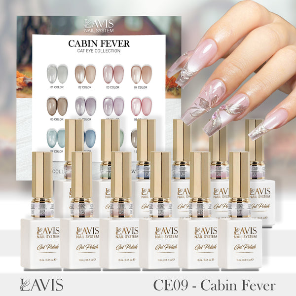 LAVIS 9D Cat Eyes CE9 (Ver2) - Gel Polish 0.5 oz - Cabin Fever Collection