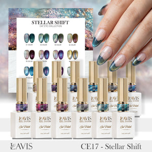 LAVIS 9D Cat Eyes CE17 - Set 12 - Gel Polish 0.5 oz - Stellar Shift Collection