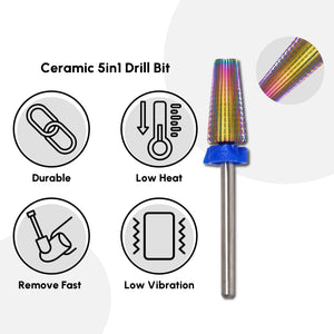 Carbide 5in1 Drill Bit Multicolor