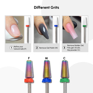 Carbide 5in1 Drill Bit Multicolor