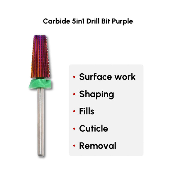 Carbide 5in1 Drill Bit Purple
