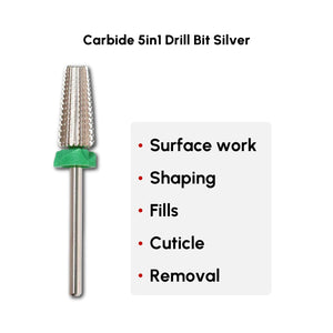 Carbide 5in1 Drill Bit Silver
