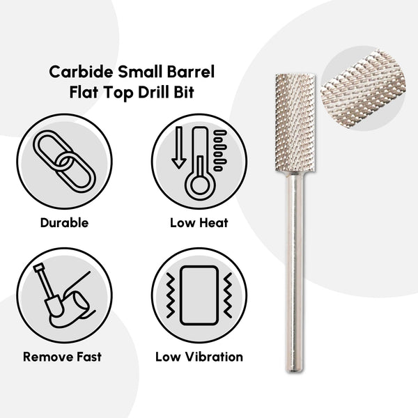 Carbide Small Barrel Flat Top Drill Bit