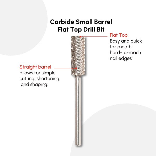 Carbide Small Barrel Flat Top Drill Bit