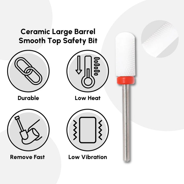 Ceramic Large Barrel Smooth Top Safety Bit