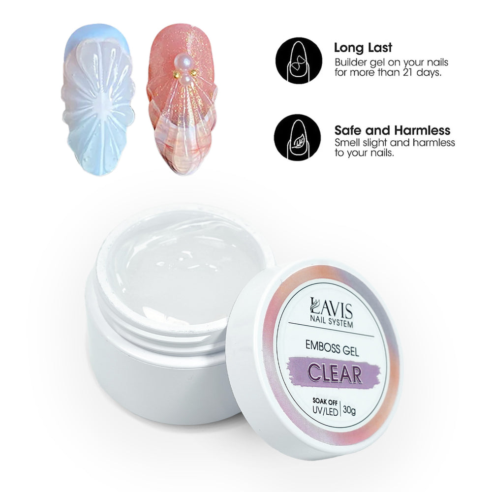 LAVIS Emboss Gel - Clear 30g