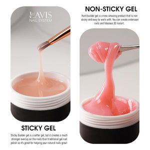 LAVIS J09 - Builder Gel In The Jar 15g - Clear Non Sticky