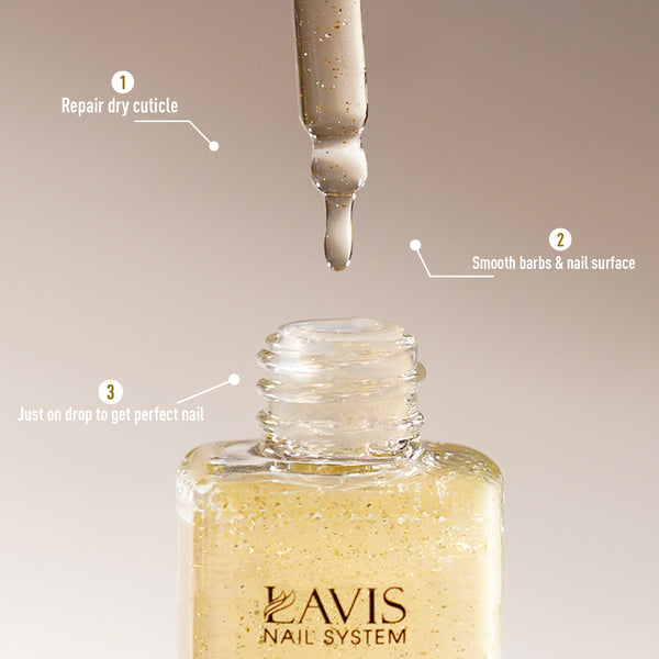 Lavis 24K Gold Nail & Cuticle Oil - Honeysuckle - 30mL