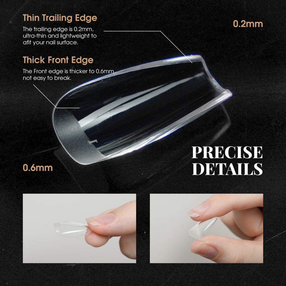 LAVIS - Soft Gel Tips - 4 Shapes Clear