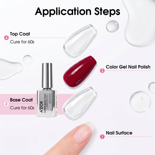 A'DOR Gel Polish - Super Base Coat - 0.5 oz