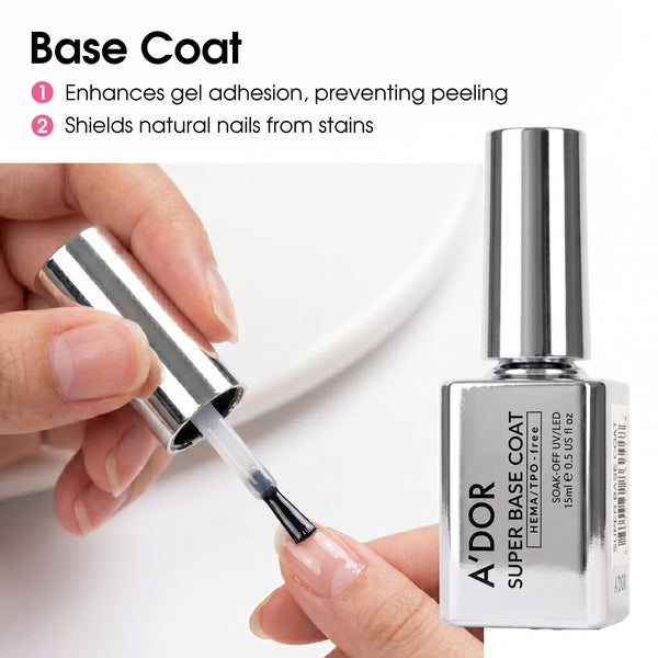 A'DOR Gel Polish - Super Base Coat - 0.5 oz