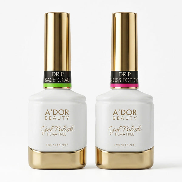 A'DOR Gel Polish - Drip Gloss Top & Base Coat - 0.4 oz