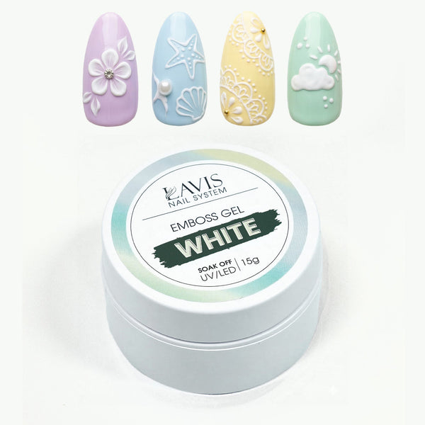 LAVIS Emboss Gel - White 15g