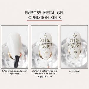 Emboss Gel Polish Nail Art - Gold - 15g