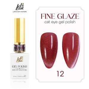 LDS Set 12 Color - Fine Glaze Cat Eye Gel Collection