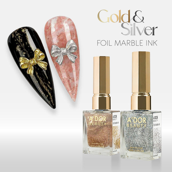 A'DOR Marble Ink - Metallic 10ml Set 5 Colors or Foil & Metallic 15ml Set 4 Colors