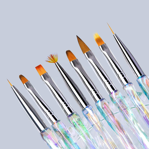8pcs/set Aurora Acrylic Nail Art Painting Pens