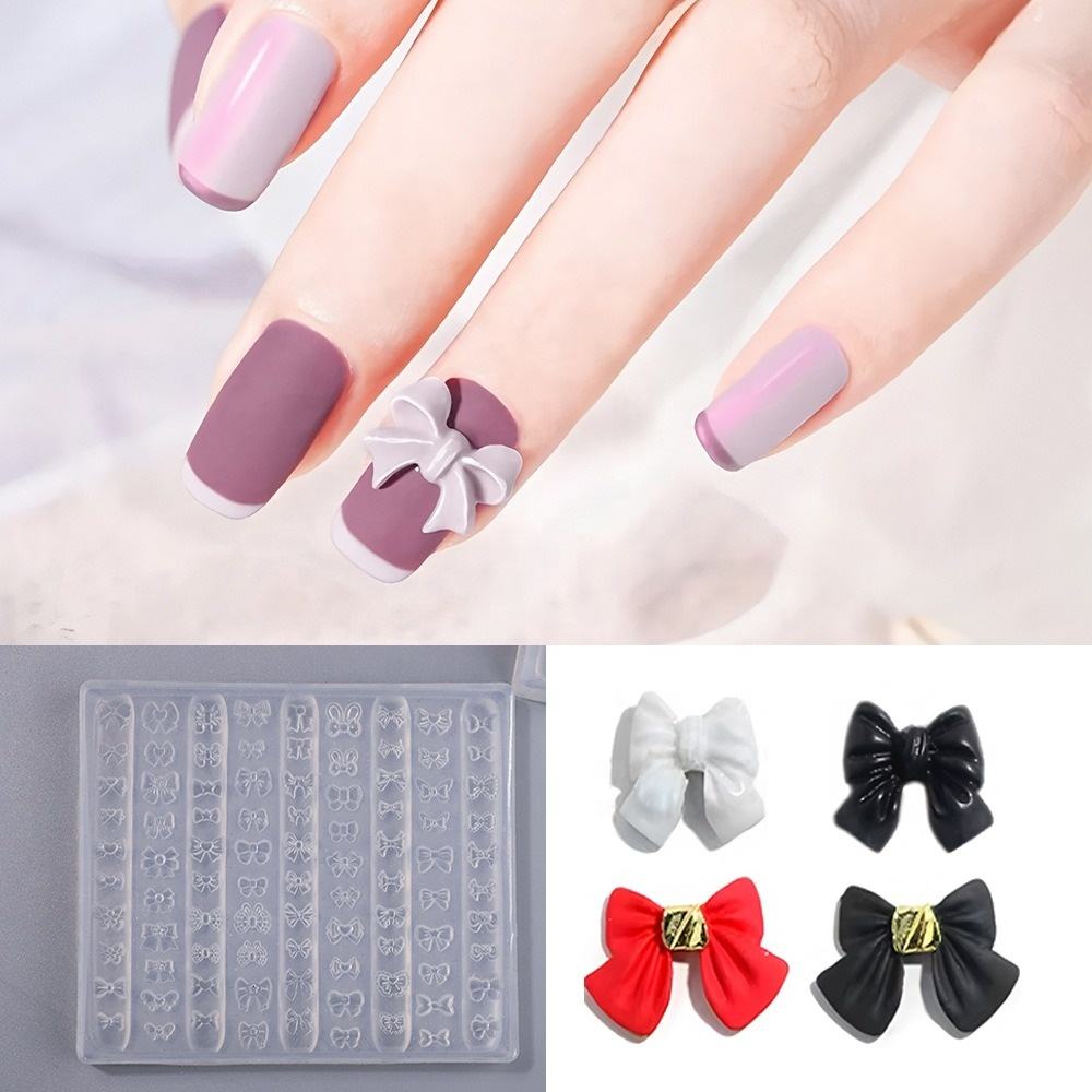 3D Nail Charm Mold - Assorted Bows