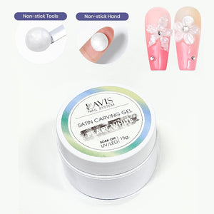 LAVIS Satin Carving Gel - Pearl White 15g