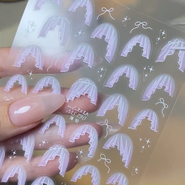 French Lace Nail Sticker